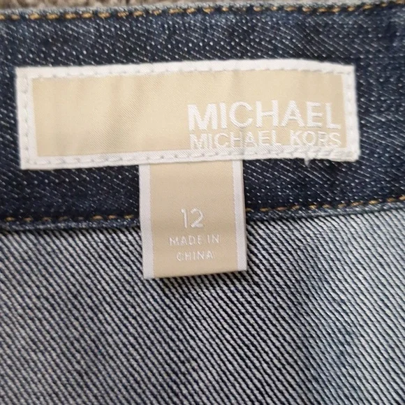 Michael Kors denim button-up mini skirt - 12 - dark blue - Picture 4 of 7